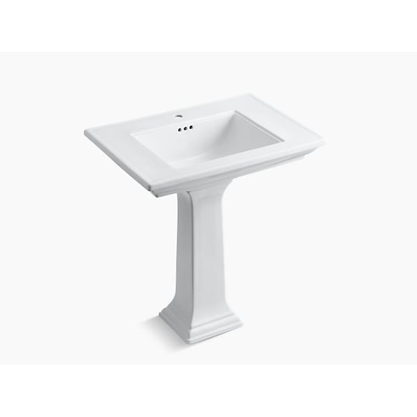 Stately 30 Pedestal Bathroom Sink W/ Single Faucet Hole